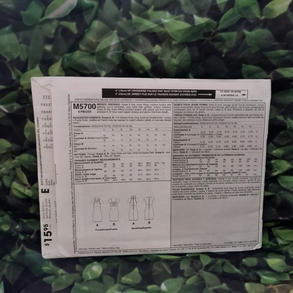 2 UNCUT Sewing Patterns McCall's M5700 & M5623 for Dresses, Hillary Duff, empire - Picture 6 of 7